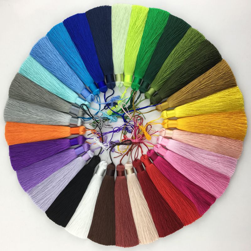 Home Ec Textiles - 1Pcs 12Cm Polyester Zijde Kralen Tassel