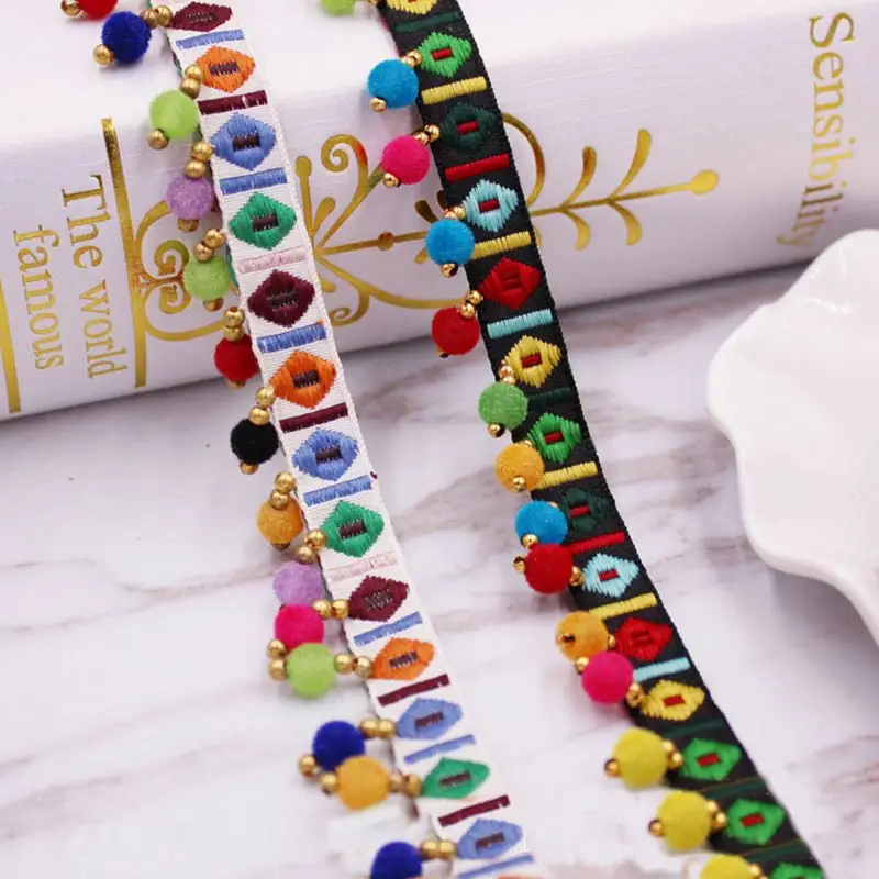 1 yards/lot Pompom Fringe trim - Home Ec Textiles recensie en prijs