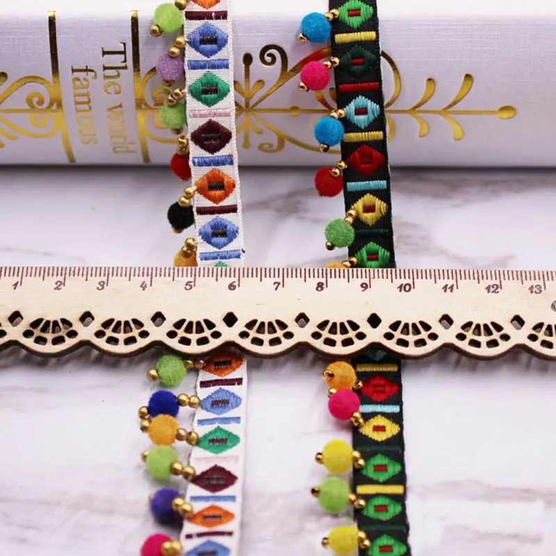 1 yards/lot Pompom Fringe trim - Home Ec Textiles recensie en prijs