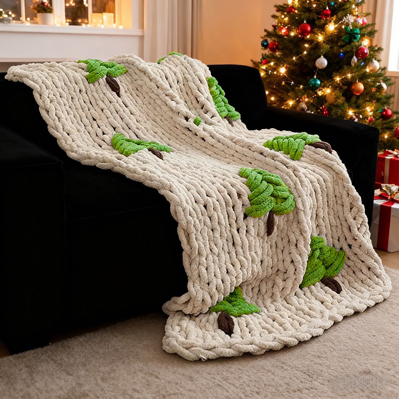 Handgebreide deken voor bed Ke - Throw Blanket Chunky Knit recensie en prijs