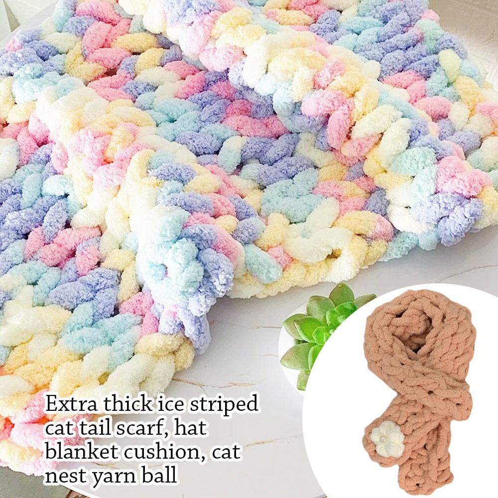 250G/Ball Multicolor Chenille  - Throw Blanket Chunky Knit recensie en prijs