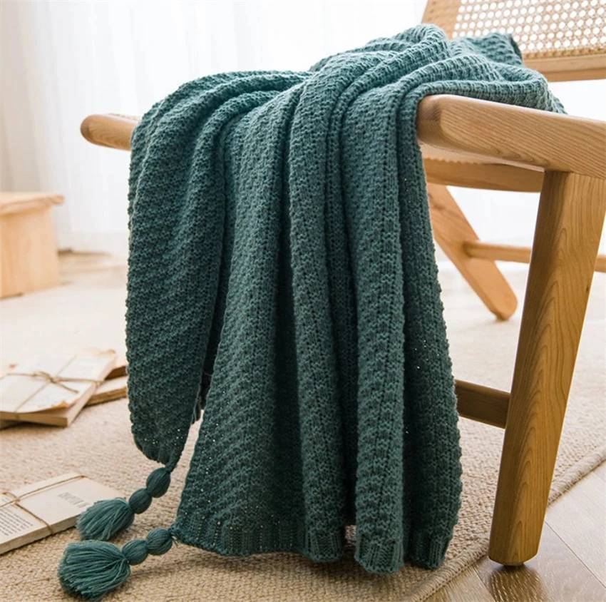 Noordse dekens voor bed, bank, - Throw Blanket Chunky Knit recensie en prijs