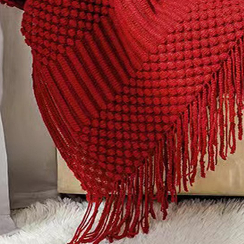 Rode Boho Chunky Gebreide Plai - Throw Blanket Chunky Knit recensie en prijs